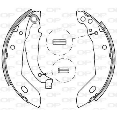 Jeu de mâchoires de frein...