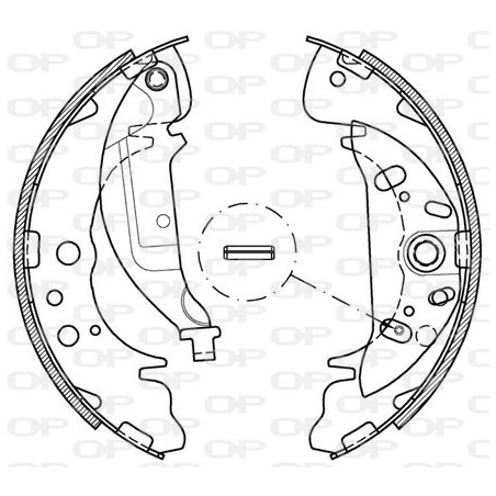 Jeu de mâchoires de frein OPEN PARTS