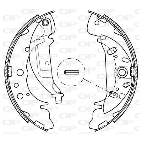 Jeu de mâchoires de frein OPEN PARTS