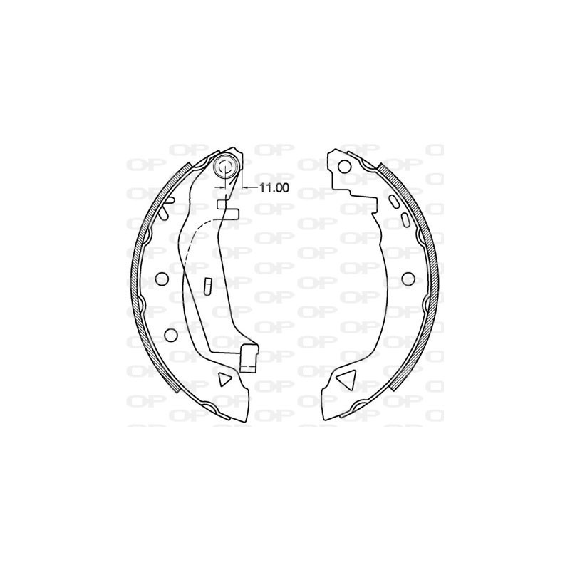 Jeu de mâchoires de frein OPEN PARTS