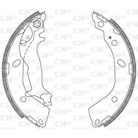 Jeu de mâchoires de frein OPEN PARTS