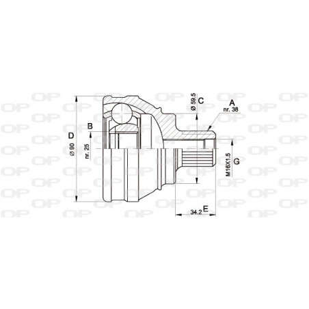 Tête de cardan OPEN PARTS