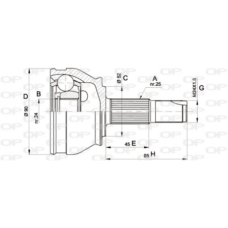Tête de cardan OPEN PARTS