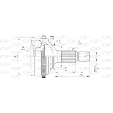 Tête de cardan OPEN PARTS