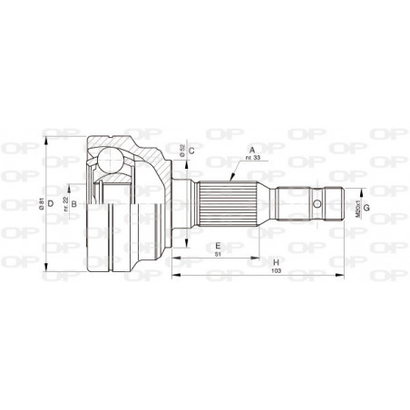 Tête de cardan OPEN PARTS