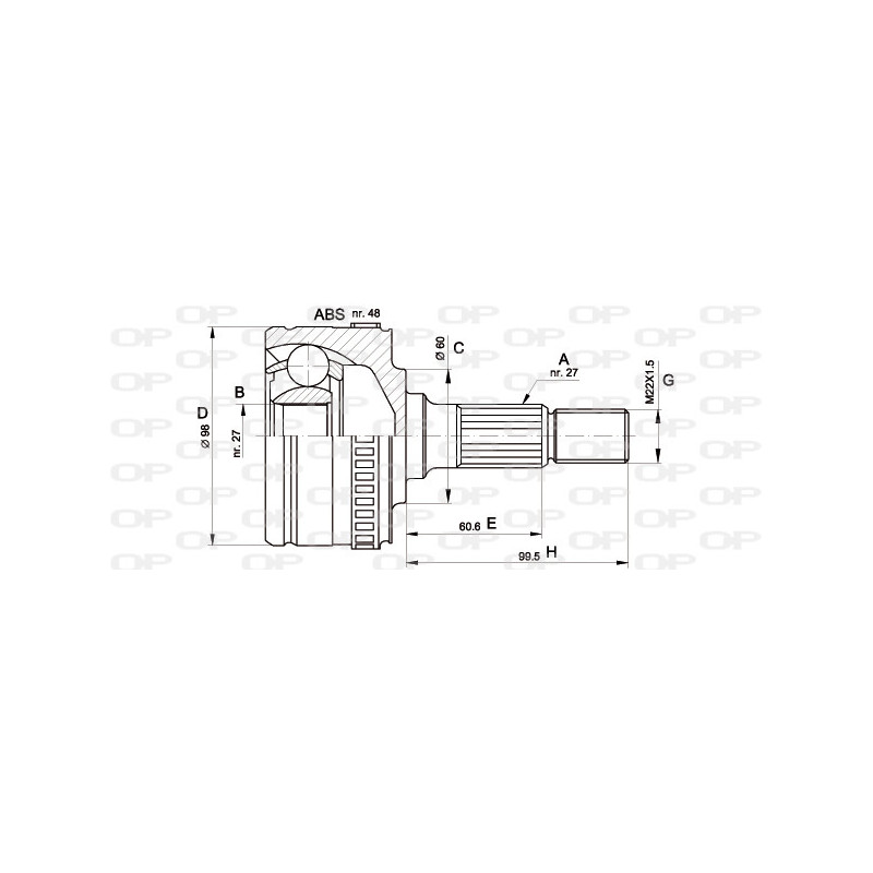 Tête de cardan OPEN PARTS