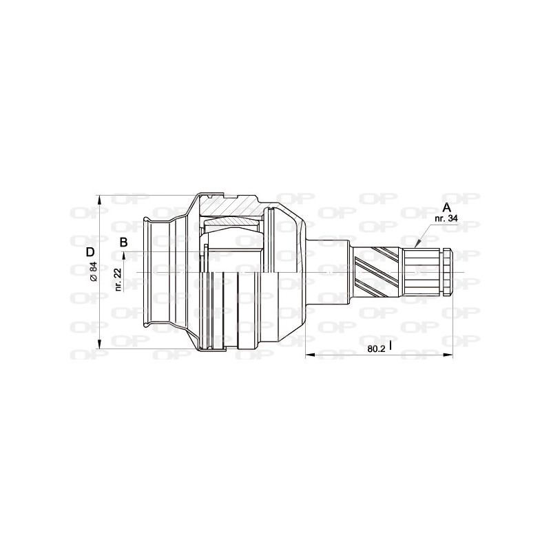 Tête de cardan OPEN PARTS