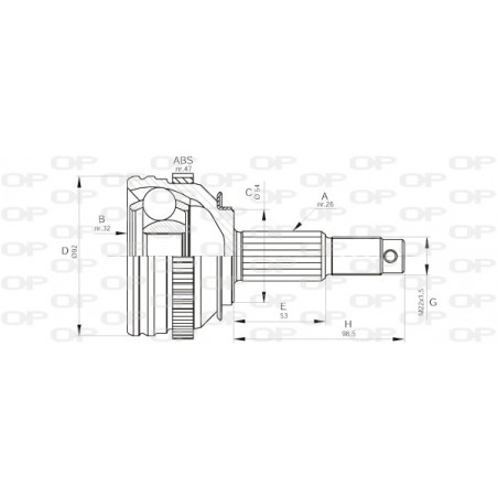 Tête de cardan OPEN PARTS