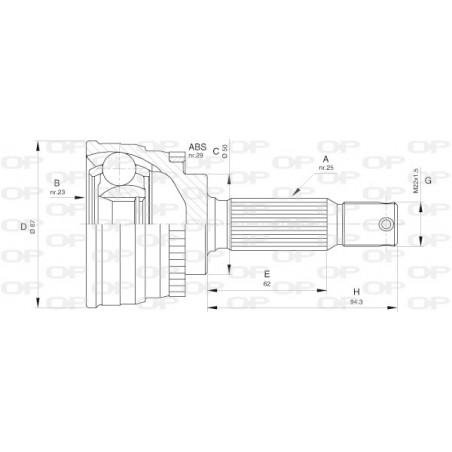Tête de cardan OPEN PARTS