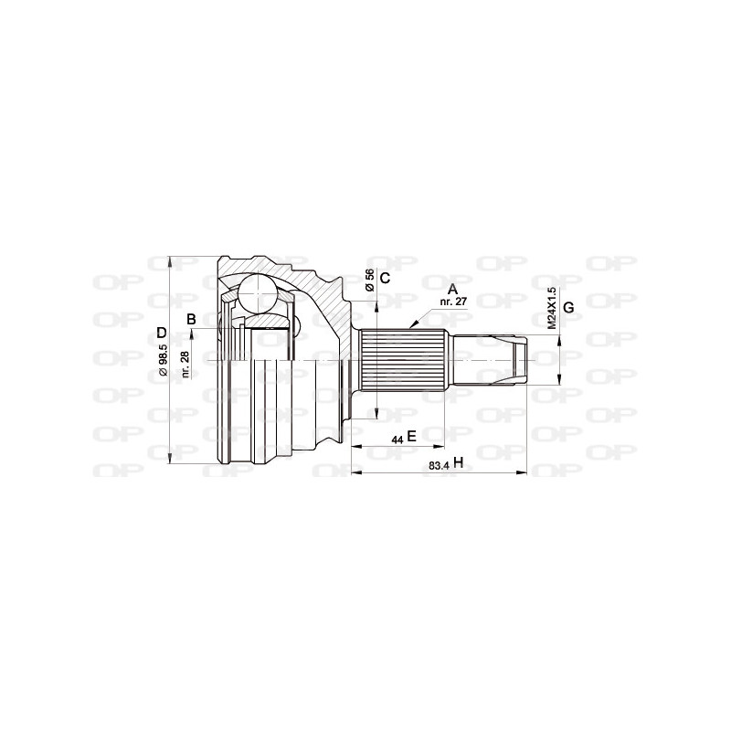 Tête de cardan OPEN PARTS