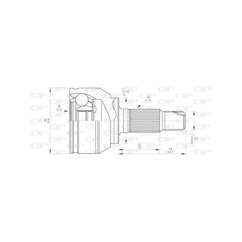 Tête de cardan OPEN PARTS