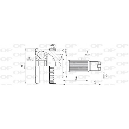 Tête de cardan OPEN PARTS