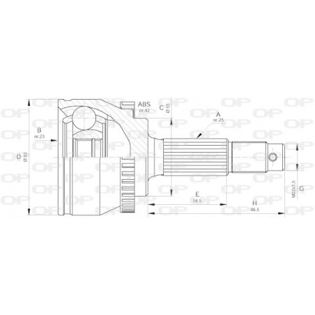 Tête de cardan OPEN PARTS