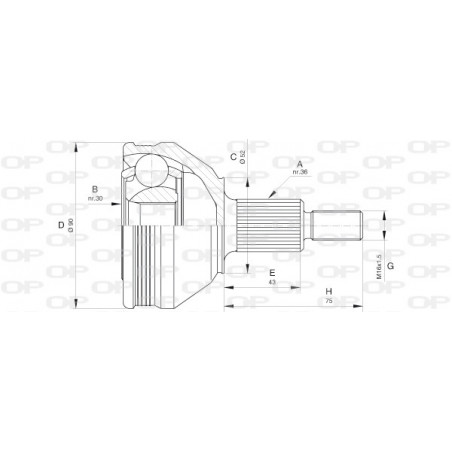 Tête de cardan OPEN PARTS