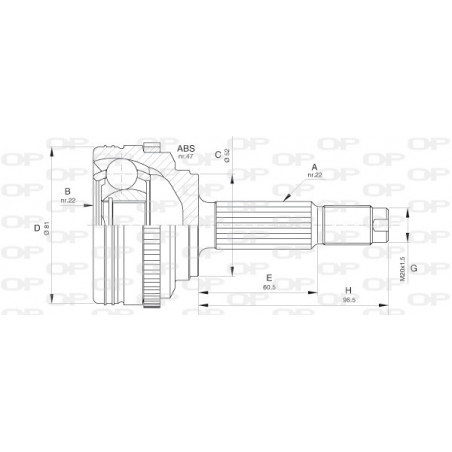 Tête de cardan OPEN PARTS