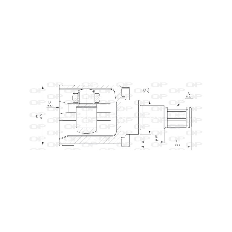 Tête de cardan OPEN PARTS