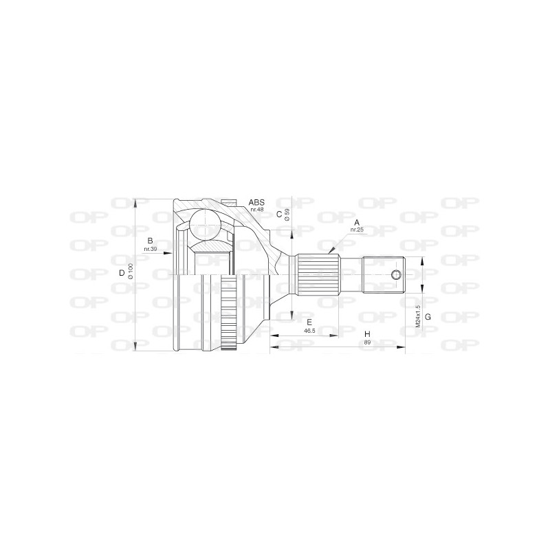 Tête de cardan OPEN PARTS