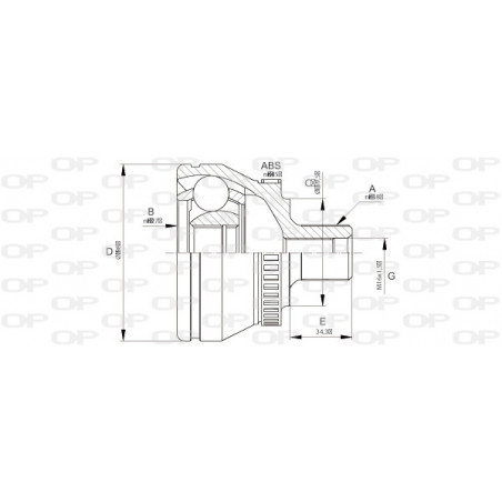 Tête de cardan OPEN PARTS