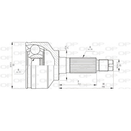 Tête de cardan OPEN PARTS