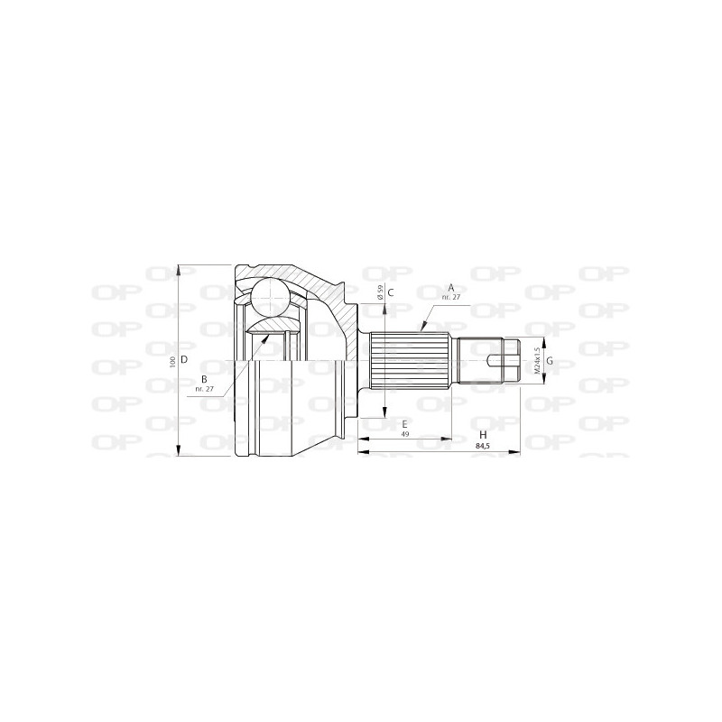 Tête de cardan OPEN PARTS