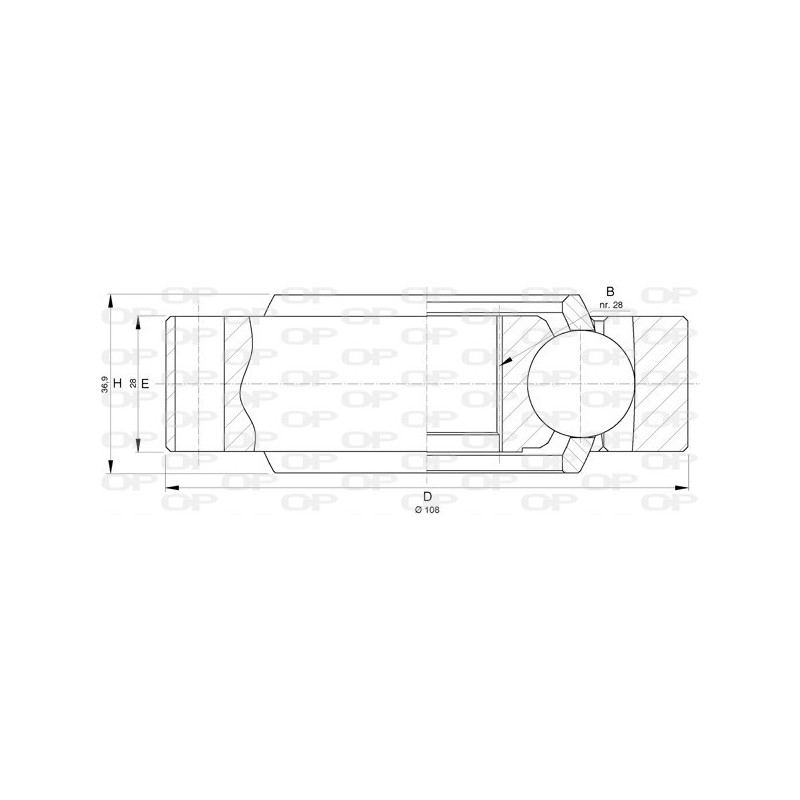 Tête de cardan OPEN PARTS