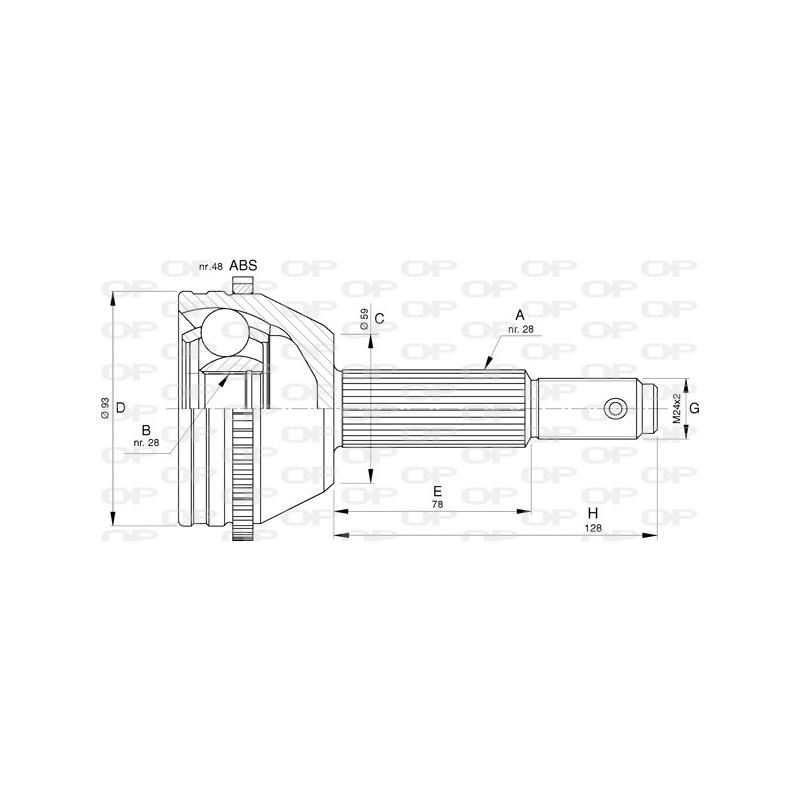 Tête de cardan OPEN PARTS