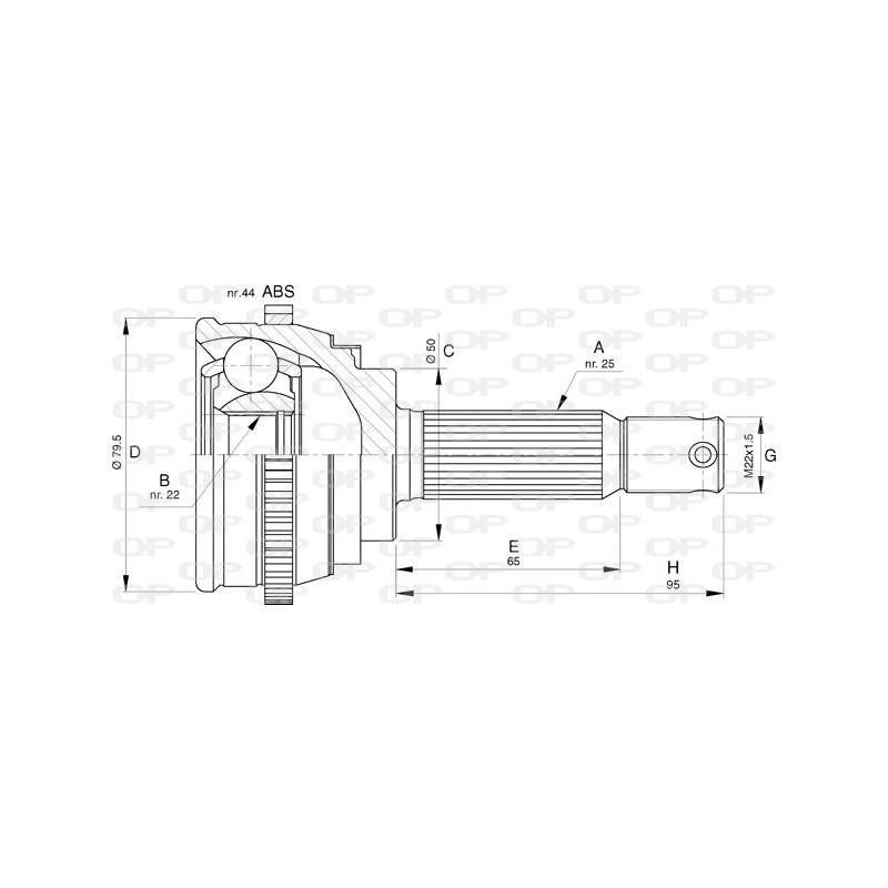 Tête de cardan OPEN PARTS
