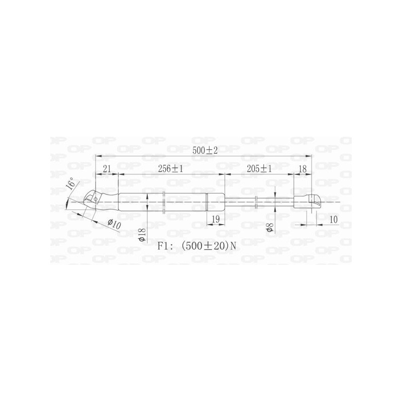 Vérin de coffre / hayon OPEN PARTS