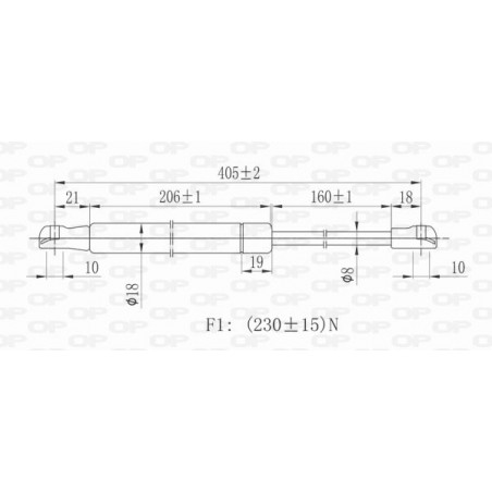 Vérin de capot OPEN PARTS