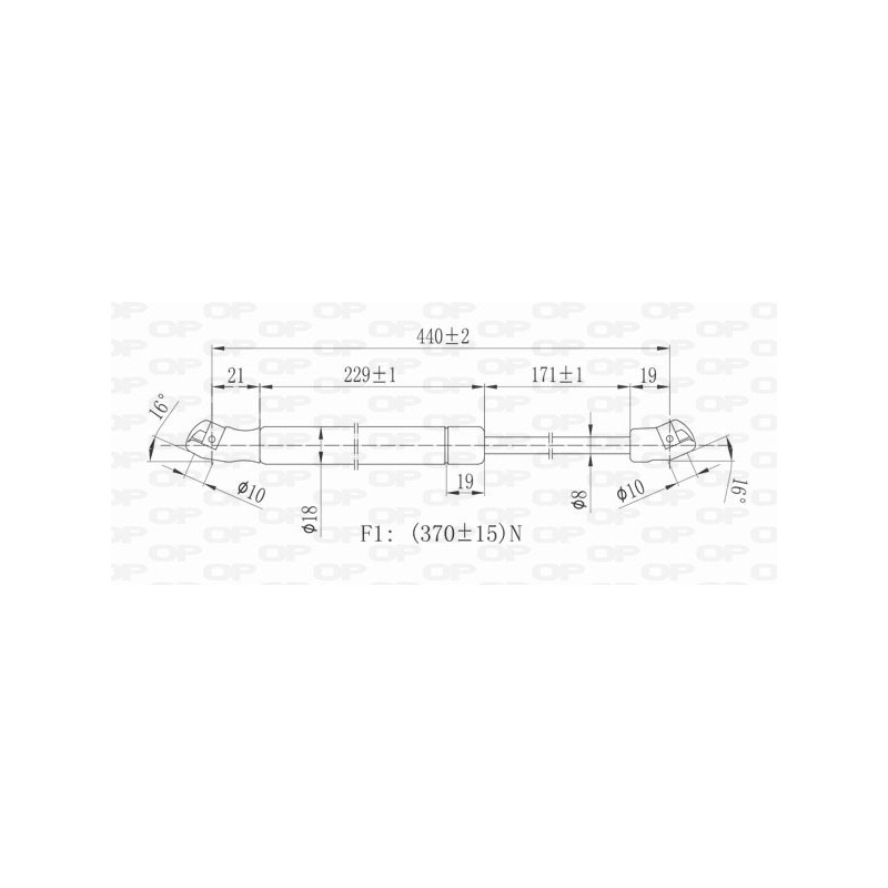 Vérin de coffre / hayon OPEN PARTS