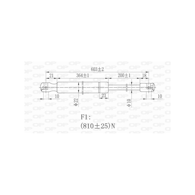 Vérin de coffre / hayon OPEN PARTS