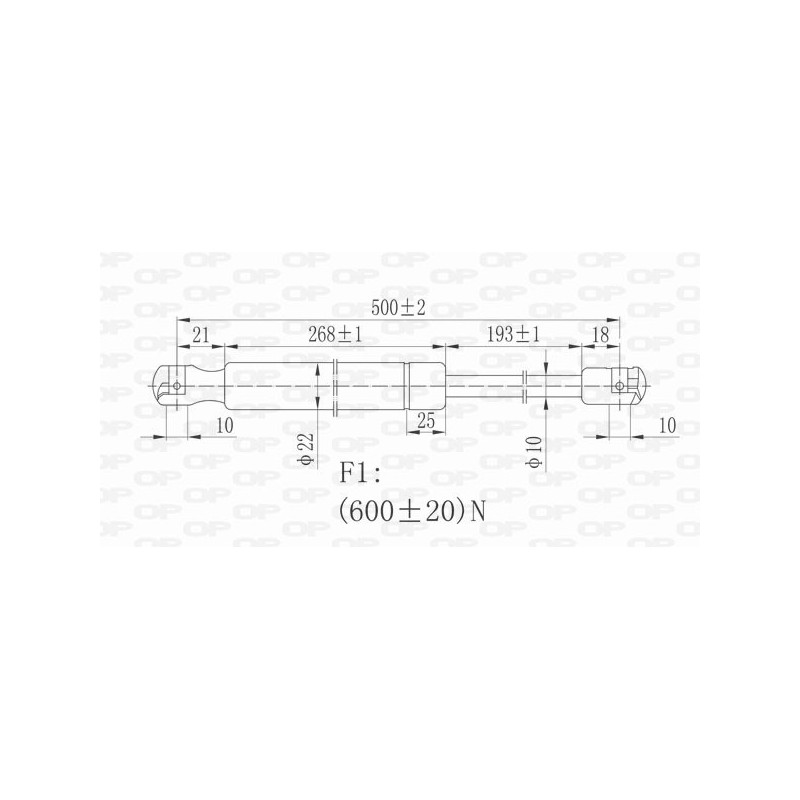 Vérin de coffre / hayon OPEN PARTS