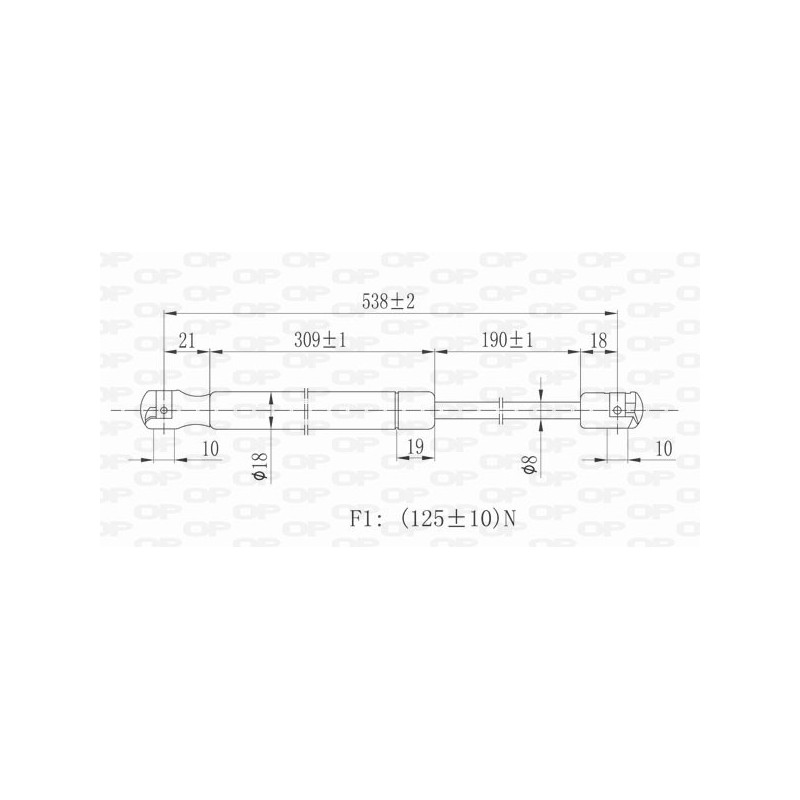 Vérin de capot OPEN PARTS