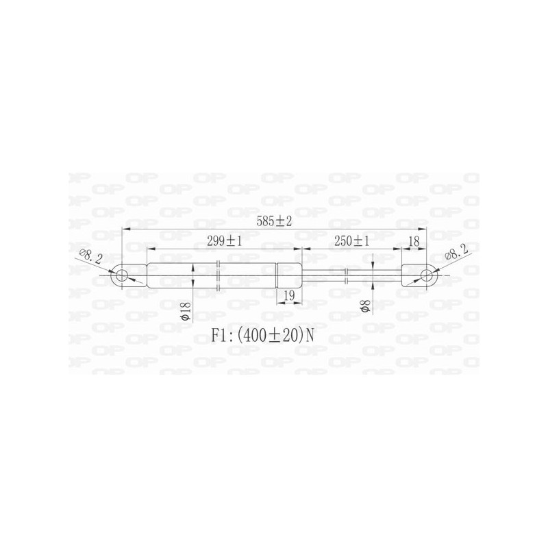 Vérin de coffre / hayon OPEN PARTS