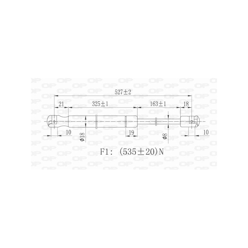 Vérin de coffre / hayon OPEN PARTS