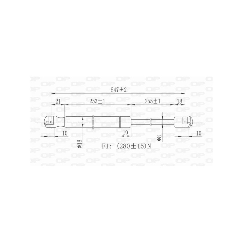 Vérin de coffre / hayon OPEN PARTS