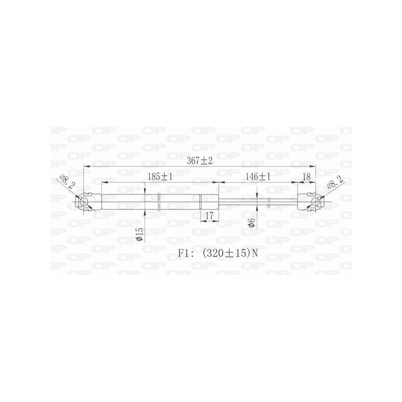 Vérin de capot OPEN PARTS