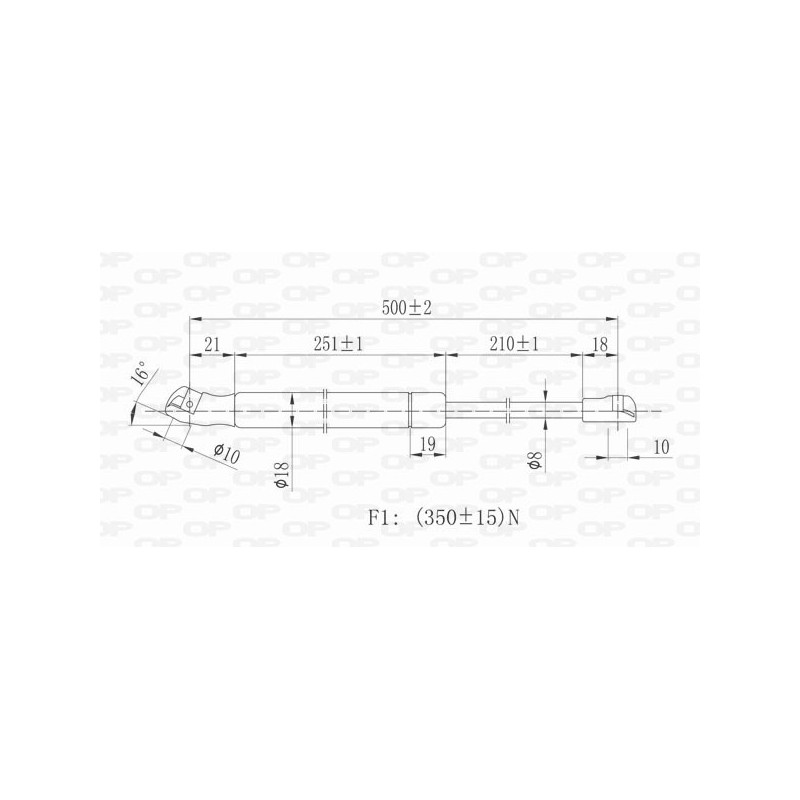 Vérin de capot OPEN PARTS