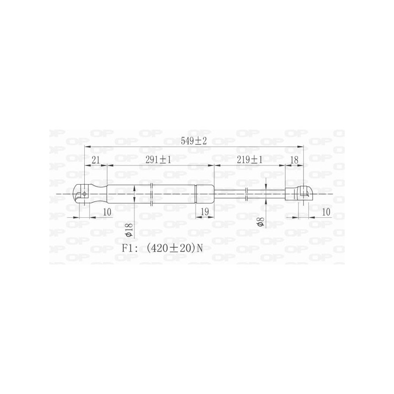 Vérin de coffre / hayon OPEN PARTS