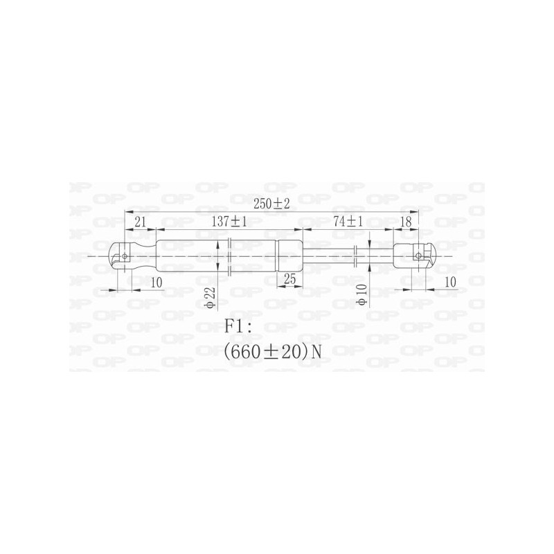 Vérin de capot OPEN PARTS
