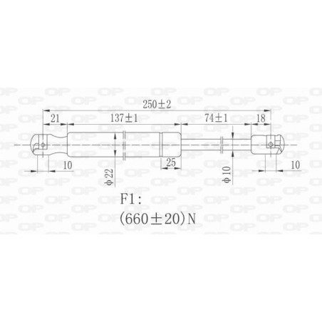 Vérin de capot OPEN PARTS