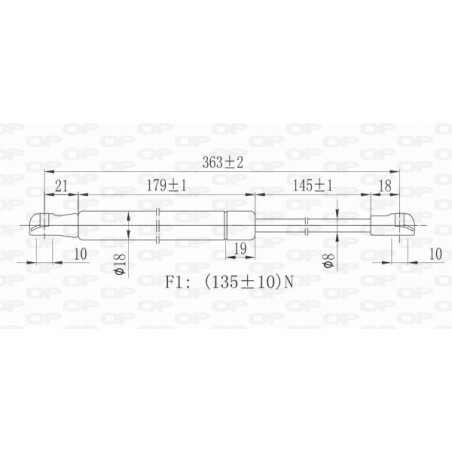 Vérin de vitre arrière OPEN...