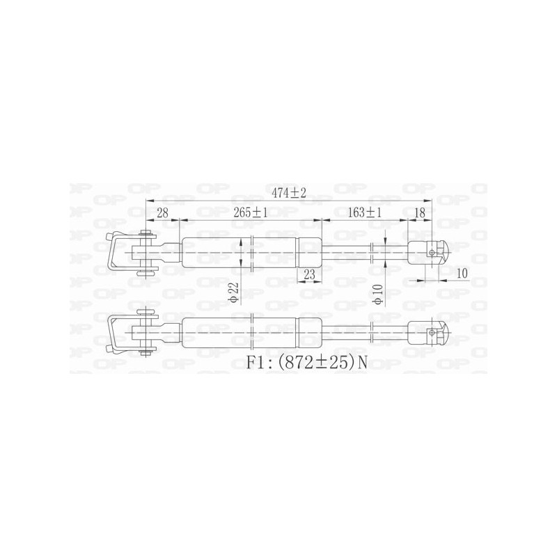 Vérin de coffre / hayon OPEN PARTS