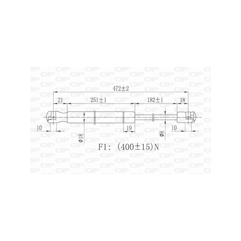 Vérin de coffre / hayon OPEN PARTS