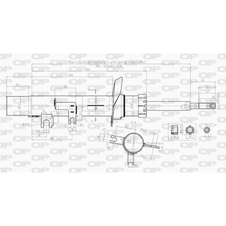 Amortisseur (à l'unité) OPEN PARTS