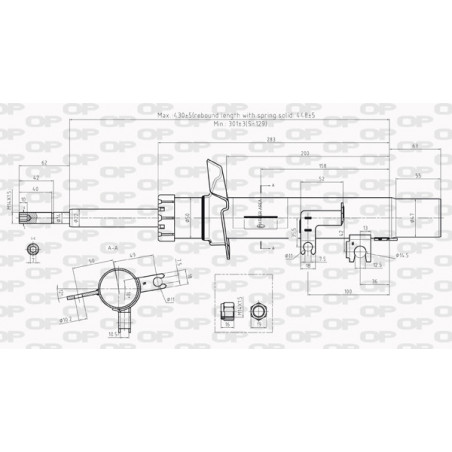Amortisseur (à l'unité) OPEN PARTS