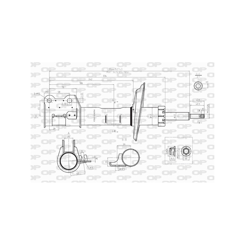 Amortisseur (à l'unité) OPEN PARTS