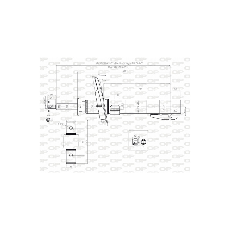 Amortisseur (à l'unité) OPEN PARTS