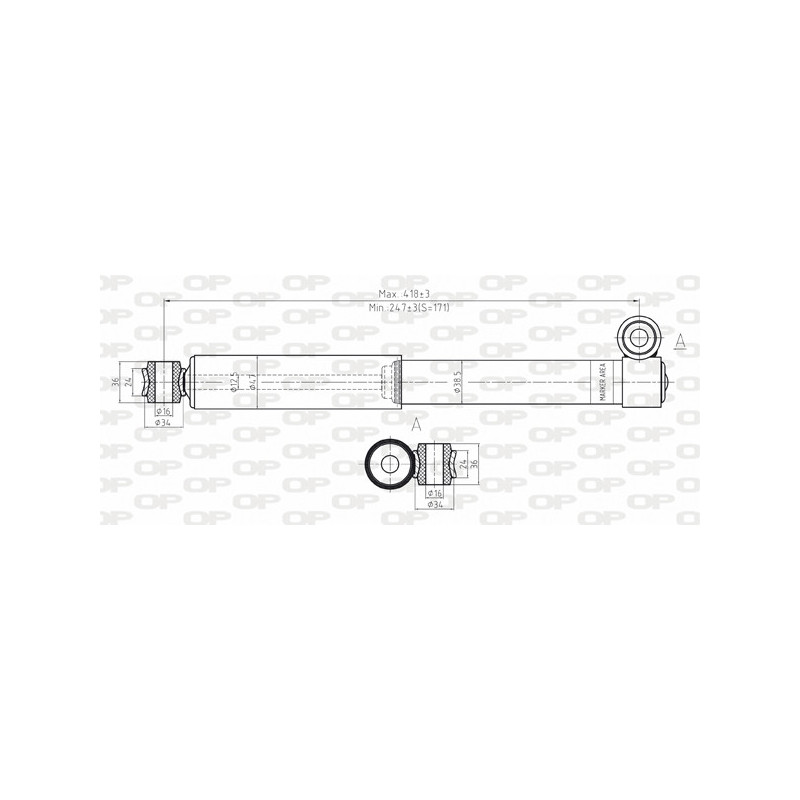 Amortisseur (à l'unité) OPEN PARTS