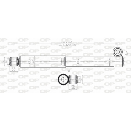 Amortisseur (à l'unité) OPEN PARTS